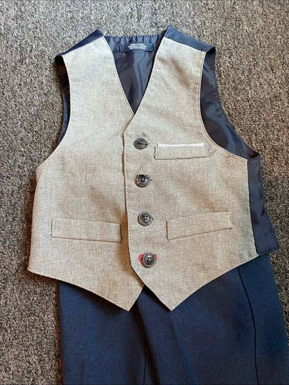 Kids Formal Vest & Pants Set - Blue set and Light Gray set - Unbranded